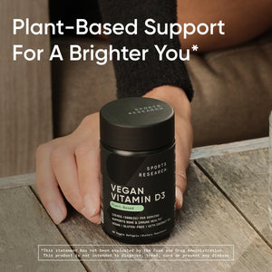 Sports Research Vegan Vitamin D3 5000IU (125 mcg) with Coconut Oil | 100% Plant-Based Vitamin D for Bone, Joint & Immune Support | Carrageenan Free, Vegan Certified & Non-GMO Verified (60 Softgels) Sports Research buy supplements Au