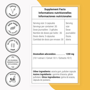 Supersmart - Desmo Forte ™ - Liver Support Supplement - 1:2 Liquid Extract of Desmodium Asdscendens | Non-GMO & Gluten Free - 250 ml Supersmart buy supplements Au