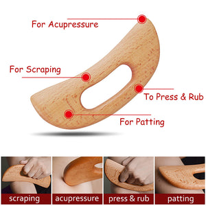 FKYzixeh Lymphatic Drainage Massager, Wooden Gua Sha Tool for Body, Manual Massage Scraper for Anti Cellulite and Relieve Muscle Fatigue, Body Gua Sha Paddle (Style A) FKYzixeh buy supplements Au