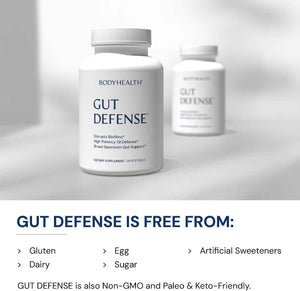 BodyHealth Gut Defense with PerfectAmino, Gut Health Support for Women and Men, GI Support Supplement - 90 Softgels
