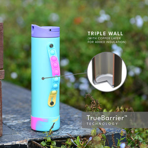 Elemental Iconic Water Bottle for School - 100% Leak-Proof Insulated Water Bottles with Straw Lid & Pop-It Handle - Triple-Wall Insulated & BPA-Free, 20oz โ Blue Tie Dye Elementalย buy supplements Au
