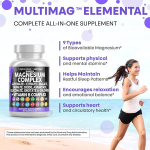 Clean Nutraceuticals Magnesium Complex with Magnesium Glycinate Citrate Malate Oxide Taurate Aspartate Orotate & Mag Chloride, Zinc Copper Manganese (90 Count (Pack of 2)) Clean Nutraceuticals buy supplements Au