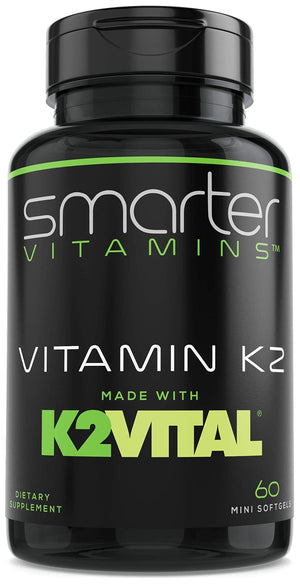 Smarter Vitamin K2 MK7 100mcg, Made with K2VITAL and Kale, 60 Liquid Softgels SmarterVitamins buy supplements Au