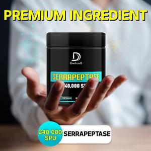 DEDICAD Serrapeptase Supplement 240,000 SPU - 150 Capsules for Smooth Breathing, Heart Health & Immune System Support - 75-Serving Supply DEDICADÂ buy supplements Au