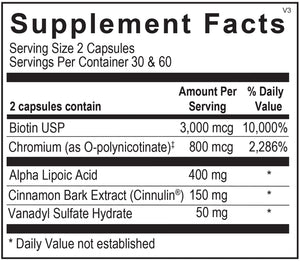 The Source Matters Dia-Wise Metabolic Health Supplement | Alpha Lipoic Acid, Cinnulin Capsules, Biotin, Chromium, Vanadyl Sulfate, Vitamin B for AMPK Activation (60 Count) THE SOURCE MATTERS buy supplements Au