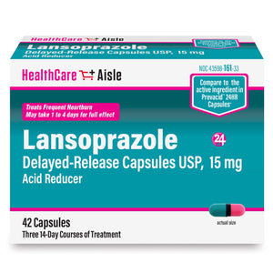 HealthCareAisle Lansoprazole 15 mg - 42 Delayed-Release Capsules - Acid Reducer, Treats Frequent Heartburn HealthCareAisle buy supplements Au