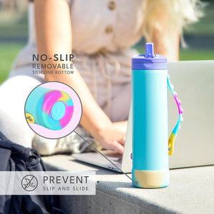 Elemental Iconic Water Bottle for School - 100% Leak-Proof Insulated Water Bottles with Straw Lid & Pop-It Handle - Triple-Wall Insulated & BPA-Free, 20oz โ Blue Tie Dye Elementalย buy supplements Au