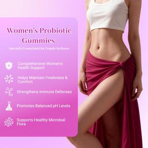 Le Tian Xian Her Juicy Feminine Probiotics Gummies for Women with Slippery Elm, Prebiotics & Lactobacillus - for pH Balance & Digestive Health, Tropical Pineapple Flavor, 60 Count Le Tian Xian buy supplements Au