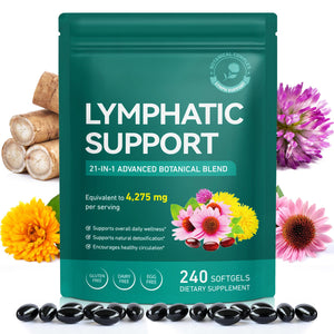 240 Softgels 21-in-1 Liposomal Lymphatic Drainage Supplements, 4275mg Lymph System Support Supplement for Women & Men,Herbal Blend,with Dandelion, Burdock, Echinacea,Rutin, Turmeric,Cleavers & More Ruduwu buy supplements Au
