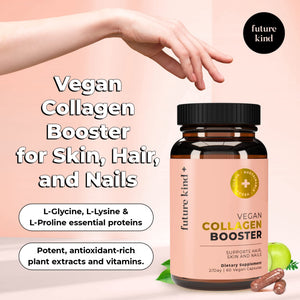 Future Kind Vegan Collagen - Supports Collagen Production with Biotin and Vitamin C (60 Capsules in Glass Bottle) Future Kind buy supplements Au