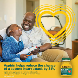 Bayer Aspirin Low Dose 81 mg, Enteric Coated Tablets, Doctor Recommended, Secondary Prevention of Cardiovascular Disease, 300 Safety Coated Tablets (Packaging may vary) Bayer buy supplements Au