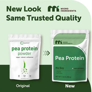 Micro Ingredients North American Grown, Pea Protein Powder, 5 Pounds | Plant Based, Unflavored | Complete Vegan Protein Source with BCAAs & EAAs – 27g Serving | Non-GMO, Keto Friendly
