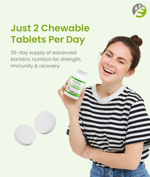 BariSlim Advanced Chewable Bariatric Multivitamin Tablets - Bariatric Vitamin and Supplement for Post Bariatric Surgery Including Gastric Bypass and Gastric Sleeve | Wild Cherry (60 Count) BariSlim buy supplements Au