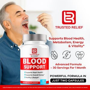 (2 Pack) Trusted Relief Blood Support Capsules - Official TrustedRelief Blood Support Vitamin Pills, Natural Trusted Relief Advanced Premium Formula Wellness & Overal Health, 120 Capsules For 2 Months LIVORKABuy Supplements Australia