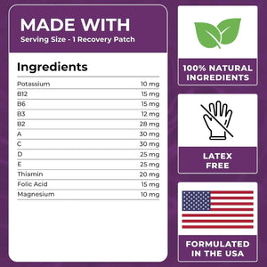 Recovery Patches 60 Pack - Wake Up Refreshed & Energized | Skin-Friendly | 100% Natural Ingredients, Patch For Party, Skin-Friendly & Waterproof, Apply Before Drinking, Enhanced Morning Formula
