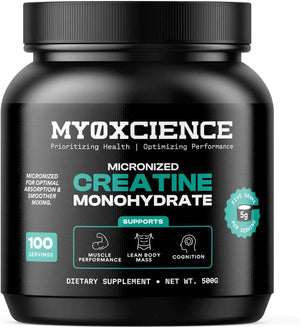 MYOXCIENCE Micronized Creatine | Supports Muscle Performance, Lean Body Mass, & Cognition | 100 Servings