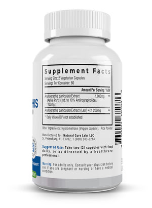 Natural Cure Labs Premium Andrographis Paniculata Extract 1,200mg – 100mg Standardized Andrographolides – Vegan Immune & Digestive Support Capsules – Non-GMO, Gluten-Free, Herbal Dietary Supplement Natural Cure Labs buy supplements Au