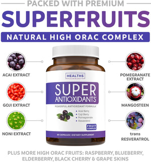 Super Greens & Antioxidants (2-Month Supply) Antioxidant Power Greens Bundle of Organic Super Greens Powder - Complete Superfood (120 Capsules) & Super Antioxidants - Powerful Superfood (120 Capsules) Healths Harmony buy supplements Au