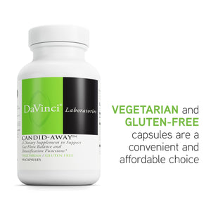 DAVINCI Labs Candid-Away - Digestive Gut Health Support, Immune System Support with Digestive Enzymes, Calcium, Magnesium & More* - 90 Vegetarian Capsules (30 Servings) DAVINCI buy supplements Au