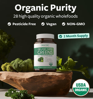 Super Greens & Antioxidants (2-Month Supply) Antioxidant Power Greens Bundle of Organic Super Greens Powder - Complete Superfood (120 Capsules) & Super Antioxidants - Powerful Superfood (120 Capsules) Healths Harmony buy supplements Au