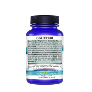 The Food Movement Co. Black Earth Magnesium Essential Nine - Vegan Capsules with Magnesium Glycinate, Citrate, Malate and More - 9 Bioactive Forms for Optimal Health (30 Count) THE FOOD MOVEMENT CO. buy supplements Au