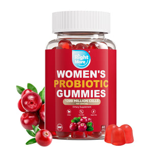 Right More Probiotic for Women Gummies,Feminine Balance Gummies, -1200 Billion Compound, Digestive & Immune Support, Supports Vaginal Health Prebiotics, Natural Cranberry Flavor, Vegan, 60 Gummies Right More buy supplements Au