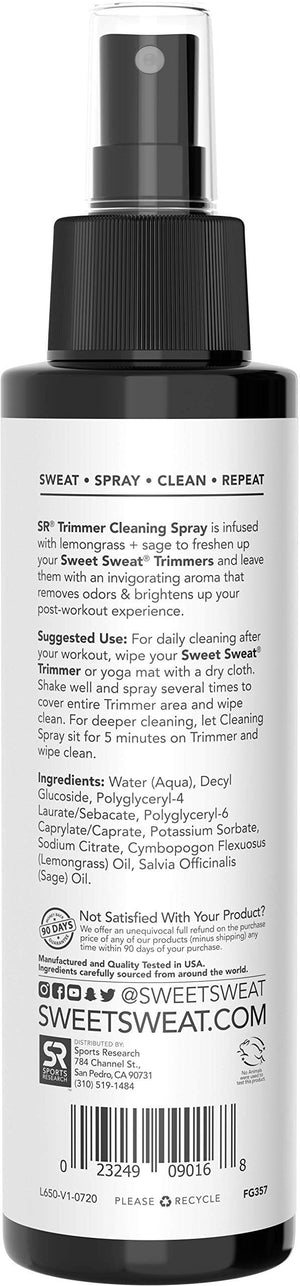 Sweet Sweat Waist Trimmer Cleaning Spray | Freshen & Clean Neoprene Trimmers, Yoga Mat, Gym Equipment & More! | Made with Lemongrass & Sage Oil - 4oz. Sports Research buy supplements Au