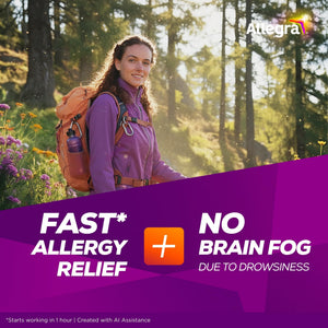 Allegra Adult 24-Hour Allergy Relief Tablets, Non-Drowsy Indoor and Outdoor Allergy Medicine, 180 mg Fexofenadine HCI Antihistamine Pill, 30 Count Plus 1 Count Travel Pack Allegra buy supplements Au