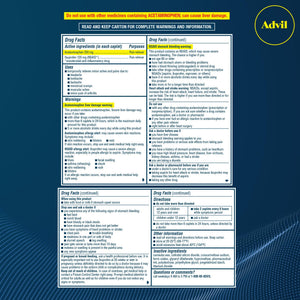 Advil Dual Action Coated Caplets, 125 Mg Ibuprofen and 250 Mg Acetaminophen per Dose (2 Dose Equivalent) for 8 Hour Pain Relief - 216 Count Advil buy supplements Au