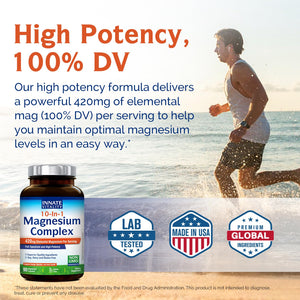Innate Vitality 10-in-1 Magnesium Complex 960mg, 420mg Elemental Mag per Serving, with Magnesium Glycinate, Citrate, Malate, and More, Sleep, Digestion, Energy Support, 90 Vegan Caps Innate Vitality buy supplements Au