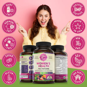 Womens Daily Multivitamins & Mens Daily Multivitamins Bundle (One Bottle Each) - Supports Holistic Wellness, Including Energy & Focus. Multivitamin & Multimineral Blend. Made in The USA. WHOLE WORLD WELLNESS buy supplements Au