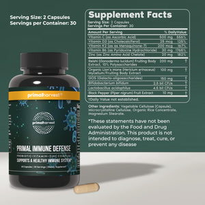 Primal Harvest Immune Defense 10-in-1 Supplement with Probiotics, Zinc, and Vitamins C, D3, K2, B6 Daily Immune Support for Adults Primal Harvest buy supplements Au