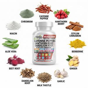 Clean Nutra Cayenne Pepper Capsules Supplement with Hawthorn Berry, Dandelion Root, Ceylon Cinnamon, Garlic, Ginger, Berberine, Apple Cider Vinegar, Milk Thistle, Beet Root, Aloe Vera Pills & More Clean Nutraceuticals buy supplements Au
