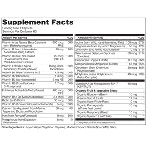 NATURELO One Daily Multivitamin for Women w/Vitamin B12, 60 Ct, Energy Support, Whole Food Daily Women Multivitamin Supplement, Nourish Hair/Skin/Nail, Non-GMO, No Soy, Gluten Free, 2 Month Supply NATURELO buy supplements Au