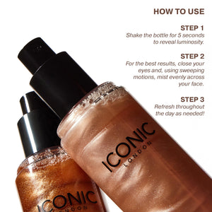 ICONIC LONDON Prep-Set-Glow | Hydrating + Setting + Glowing Spray, 3-in-1 Formula for a Dewy, Radiant Finish, Cruelty-Free, Vegan Makeup, 4.22 Fl oz ICONIC LONDON buy supplements Au