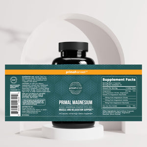 Magnesium Supplement Complex 310mg by Primal Harvest with Magnesium Glycinate, Citrate, Malate, and Zinc 120 Capsules Primal Harvest buy supplements Au