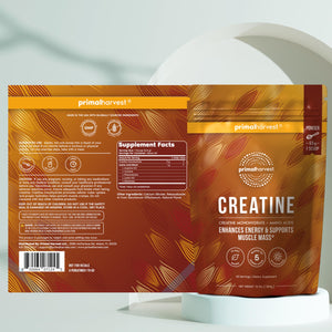 Primal Harvest Creatine Powder Supplement for Men and Women's Fitness, Workouts, and Muscle Growth, to Help Promote Recovery, Strength, Energy, and Endurance (1) Primal Harvest buy supplements Au
