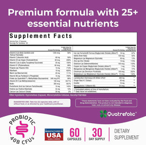 NatureGenX Methyl Prenatal with Probiotics – Prenatal Vitamins for Women with Iron, Methyl Folate, Ginger, Active B12 & 28 Nutrients – Vegan, Non-GMO, Gluten-Free – 60 Capsules (1-Month Supply)
