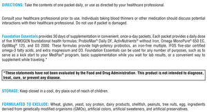 XYMOGEN Foundation Essentials - Daily Supplement Packets for Overall Health - Fish Oil, Magnesium & Probiotics - Travel-Friendly - Gluten-Free & Non-GMO - 30 Packets XYMOGENBuy Supplements Australia