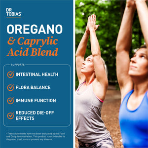Dr. Tobias Lung Health and Oregano & Caprylic Acid Blend, Supports Lung Cleanse & Detox, Intestinal Health, Immune Support with Prebiotics & Herbs for Women & Men Dr. Tobias buy supplements Au