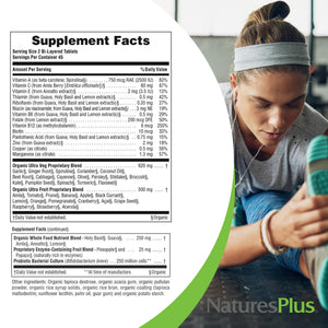 NaturesPlus Ultra Juice Multivitamin - 90 Bi-Layered Tablets - Whole Food Supplement with Fruits, Vegetables & Probiotics - Energy, Digestion & Immune Health Support - USDA Organic - 45 Servings NaturesPlus buy supplements Au
