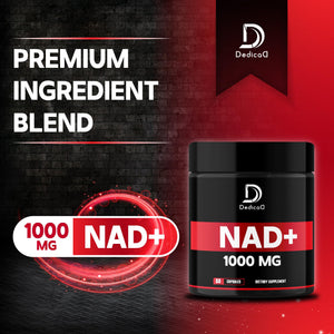 DEDICAD NAD Supplement 1000 mg - Pure NAD Supplement - Energy and DNA Repair, Aging Defense, Brain Function - 60 Capsules DEDICADÂ buy supplements Au