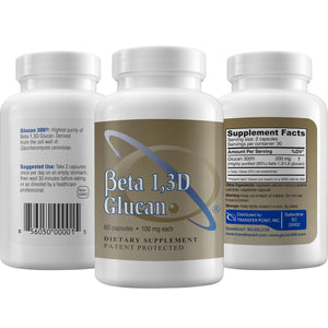 Transfer Point Yeast-Derived Beta 1,3D Glucan (1,3/1,6 B-Glucans) 200mg, Minimum 85% Beta Glucan Content, Non-GMO, Vegetarian, All-Natural Immune Support, 60 Capsules Transfer Point buy supplements Au