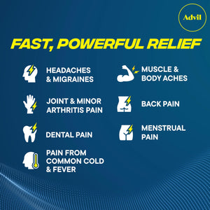 Advil Pain Reliever and Fever Reducer, Pain Relief Medicine with Ibuprofen 200mg for Headache, Backache, Menstrual Pain and Joint Pain Relief - 10 Coated Tablets Advil buy supplements Au