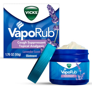 Vicks VapoRub, Lavender Scent, Cough Suppressant, Topical Chest Rub & Analgesic Ointment, Medicated Vicks Vapors, Relief from Cough Due to Cold, Aches & Pains, 1.76oz Vicks buy supplements Au