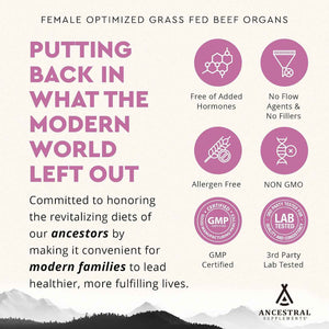 Ancestral Supplements FEM & Colostrum Bundle for Women – Supports Hormone Balance, Energy, Skin, Immunity & Digestion – Grass Fed, Pasture Raised Female Organ Blend with Bioactive Colostrum