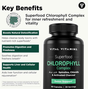 Vital Vitamins Multi Collagen Complex Plus + Chlorophyll Complex Capsules