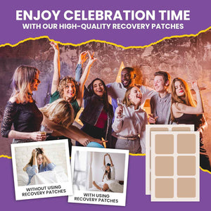 Recovery Patches 60 Pack - Wake Up Refreshed & Energized | Skin-Friendly | 100% Natural Ingredients, Patch For Party, Skin-Friendly & Waterproof, Apply Before Drinking, Enhanced Morning Formula