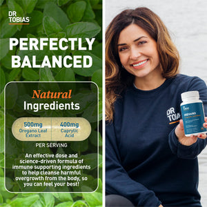 Dr. Tobias Lung Health and Oregano & Caprylic Acid Blend, Supports Lung Cleanse & Detox, Intestinal Health, Immune Support with Prebiotics & Herbs for Women & Men Dr. Tobias buy supplements Au