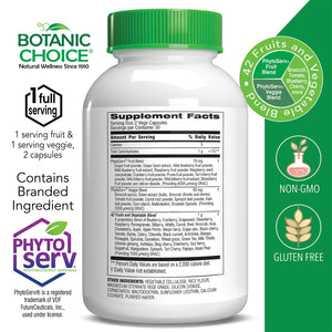 Botanic Choice Since 1910 - Mega Fruits & Veggies Blend - 42 Fruits and Vegetables - 2 Caps Daily - 60 Count Supplement - 2 Pack Botanic ChoiceBuy Supplements Australia